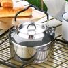 Portable Stainless Steel Tea Kettle Outdoor Camping Teapot Kettle Coffee Pot 1.2L Capacity Water Kettle Hiking Picnic Tableware
