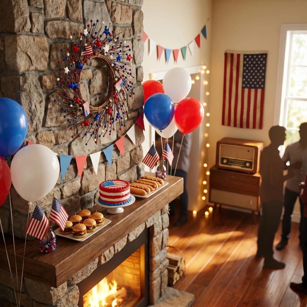 Independence Day Desktop & Fireplace Decorations