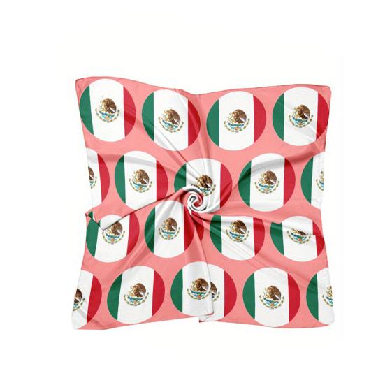 Turban Hat 35x35" Italian Flag Design Scarf Soft Flowing Headscarf Bandanas Fashion Accessory for Headwear Neck Bag Hair