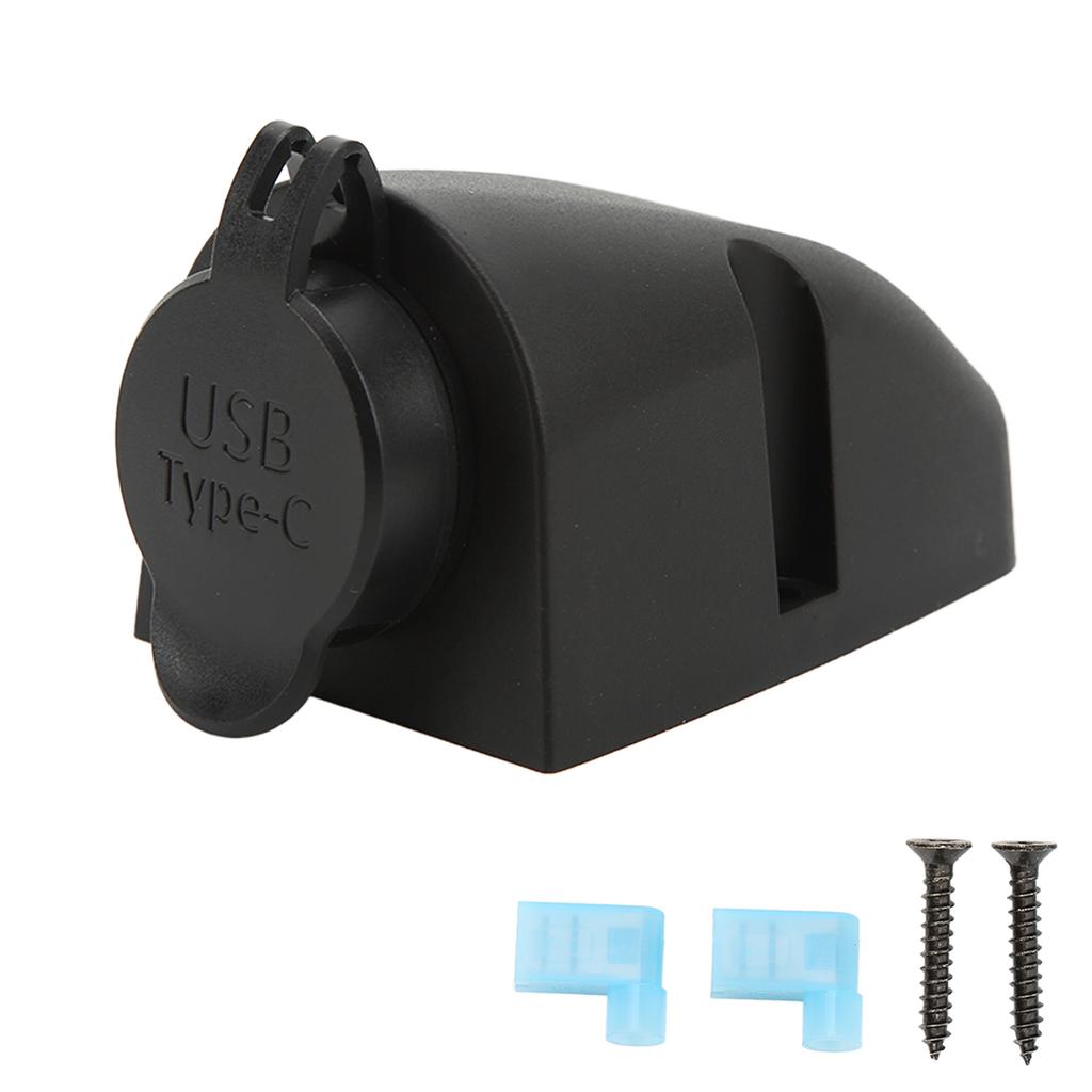 Car Charger Adapter QC 3.0 PD 18W Fast Charging Dual Port USB Type C Charging Socket for Motorcycles