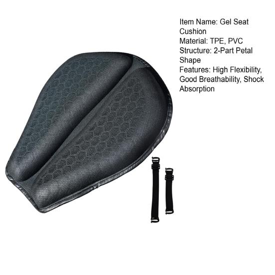 Motorsykkel Gel Setepute 3D Honeycomb Pustende Støtdemping Beskyttelse av sensitive områder Lindring av halebeinsømhet Motorsykkel Setetrekk