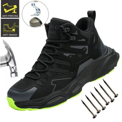Antistatic Men Boots Safety Shoes Steel Toe Shoes Men Puncture-Proof Work Sneakers Male Work Boots Indestructible Footwear