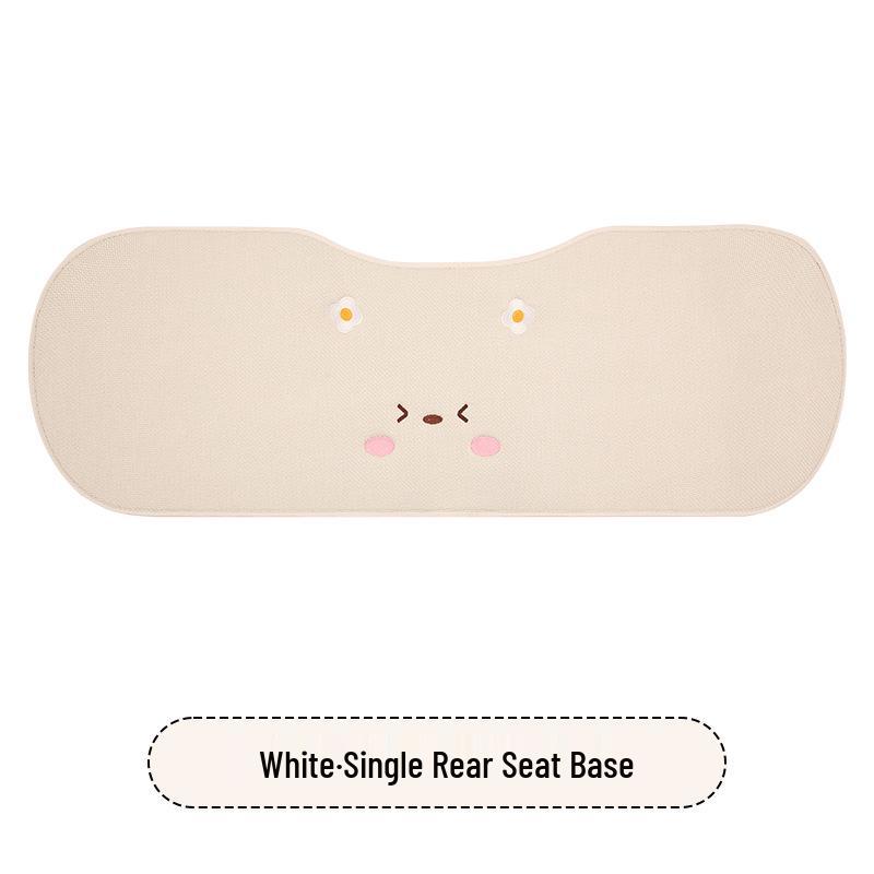 Universal Car Seat Cushion - Cute Cartoon Bear Design for Leapmotor C10/B01/B10/C11, Cotton Linen Fabric for All Seasons