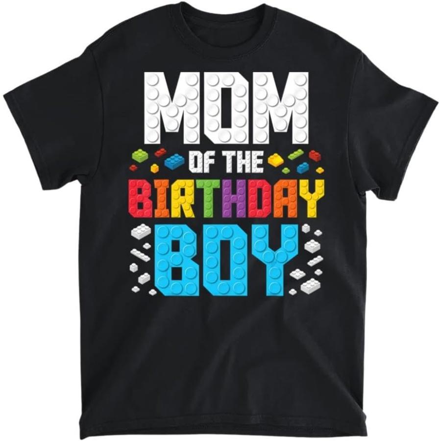 Mom of The Birthday Boy Master Builder Building Blocks T-Shirt, Long Sleeve Shirt, Sweatshirt, Hoodie Unisex Adult Size Made in Canada XXXXXL разноцветный