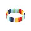 Y2K Aesthetic Candy Color Chunky Bangle Fashion Boho Summer  Colorful Acrylic Beaded Stretch Bracelet for WomenGifts New