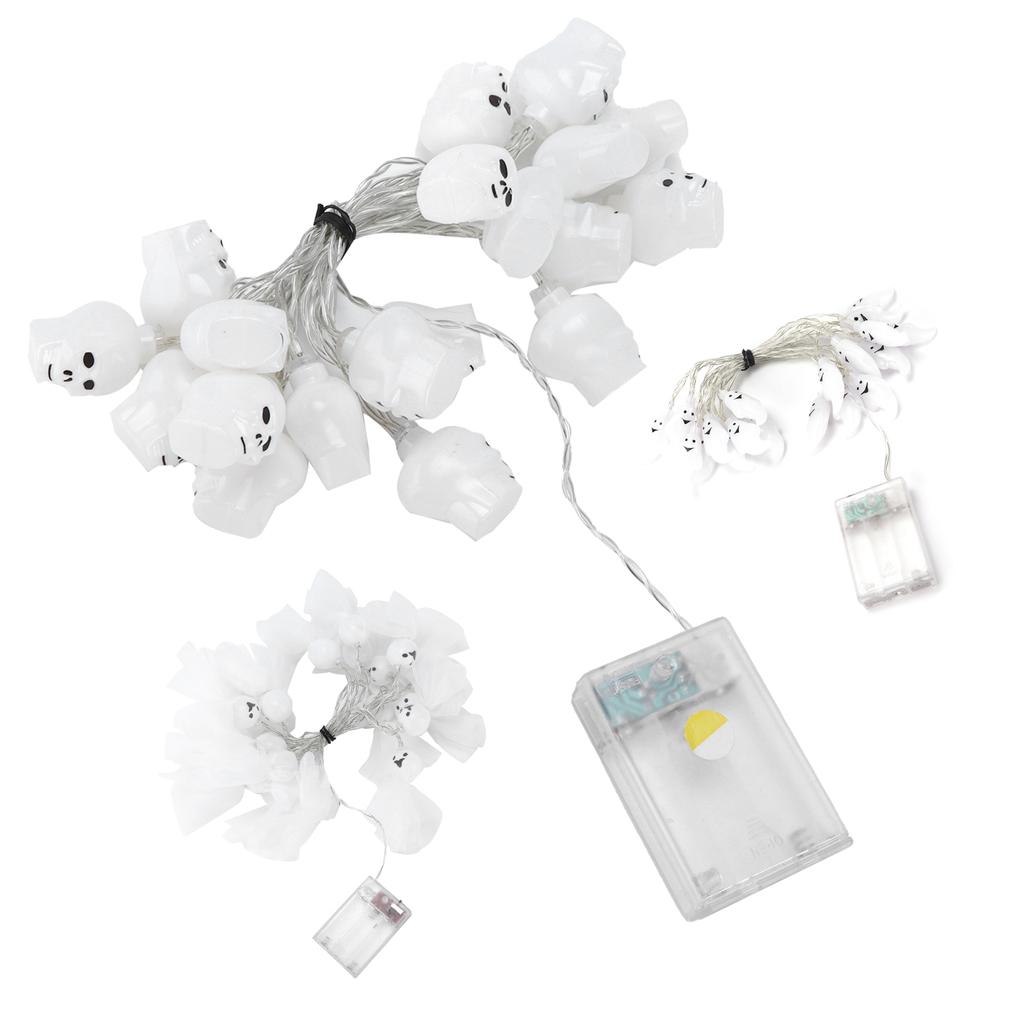 Skeleton Lights Mini Portable Battery Powered Energy Saving LED Lights Halloween Skull Lights