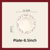 Pastoral Style Ceramic Tableware Soup Bowl Salad Bowl Dish Pasta Dessert Plates Dinnerware Dinnerware Table Decoration
