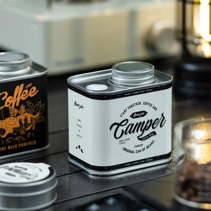 Cutii etanșe pentru boabe de cafea Cutie de tablă pentru camping în aer liber Ambalaj de calitate alimentară Depozitare Cutii de fier cu respirație proaspătă