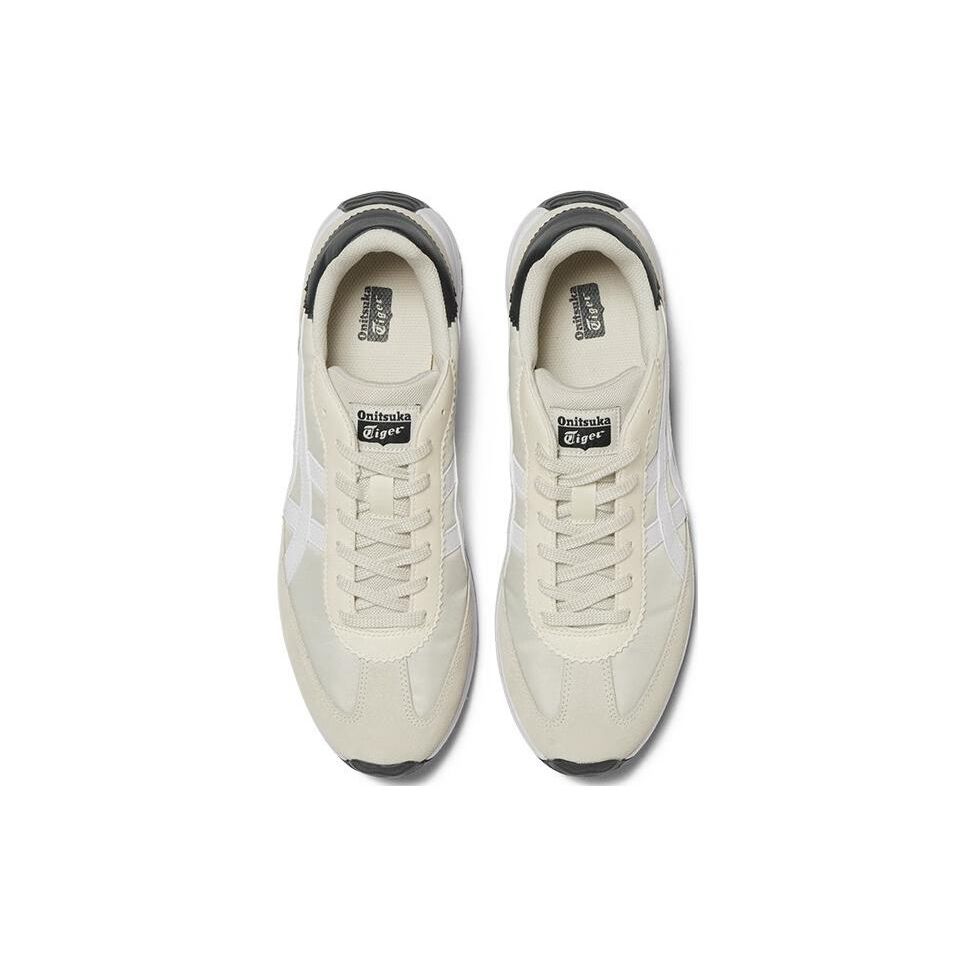 ONITSUKA TIGER Traidio Fabric Synthetic Leather Sports Comfortable Non-Slip Wear-Resistant Low-Top Casual Shoes Unisex Sneaker White Gray 1183B966-200