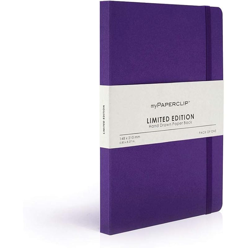 

myPAPERCLIP Limited Edition Notebook | Hand Drawn Paper Back | Notebook For Gifting | 192 (176 Checked + 16 Perforated) 5
