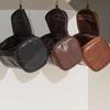Travel PU Leather Men Toiletry Bag Zipped Waterproof Cosmetic Bag Vintage Luxury Large Capacity Wash Organizer Business