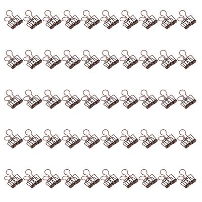 50 Adet Klasör Klipsi 32mm Metal Güçlü Sıkıştırma Kuvveti Oyuk Kağıt Klasör Klipsleri Ofis Okul İçin