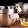 Heavy Duty Stainless Steel Mixing Bowl With Ergonomic Handle Dishwasher Safe Basin For Whipping Baking And Storage