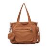 New Casual Simple Large-capacity Tote Bag New Canvas Bag Solid Color Student Fashion Messenger Dumpling Bag