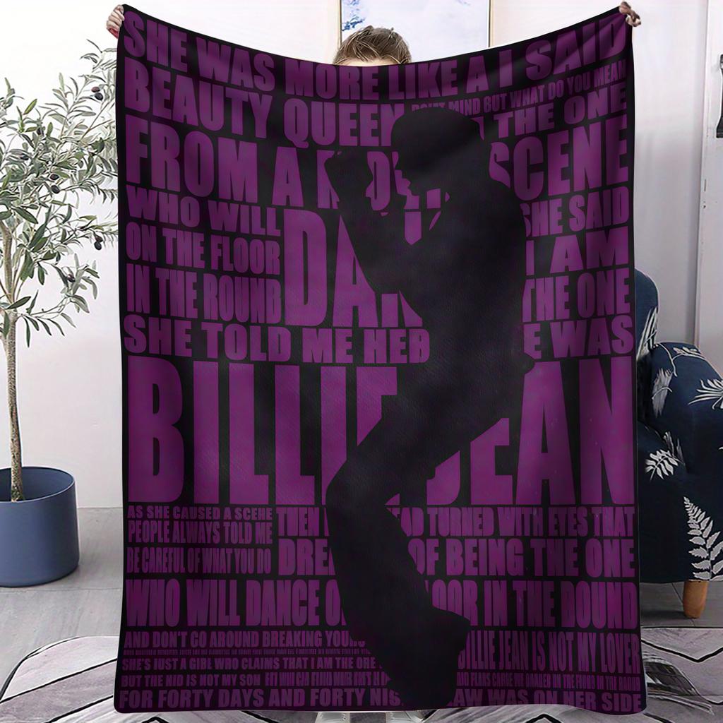 MJ King of Pop Michael Jackson Super Soft high Blanket Sofa Office Travel Nap Comfort Leisure Camp Travel Blanket Birthday Gift