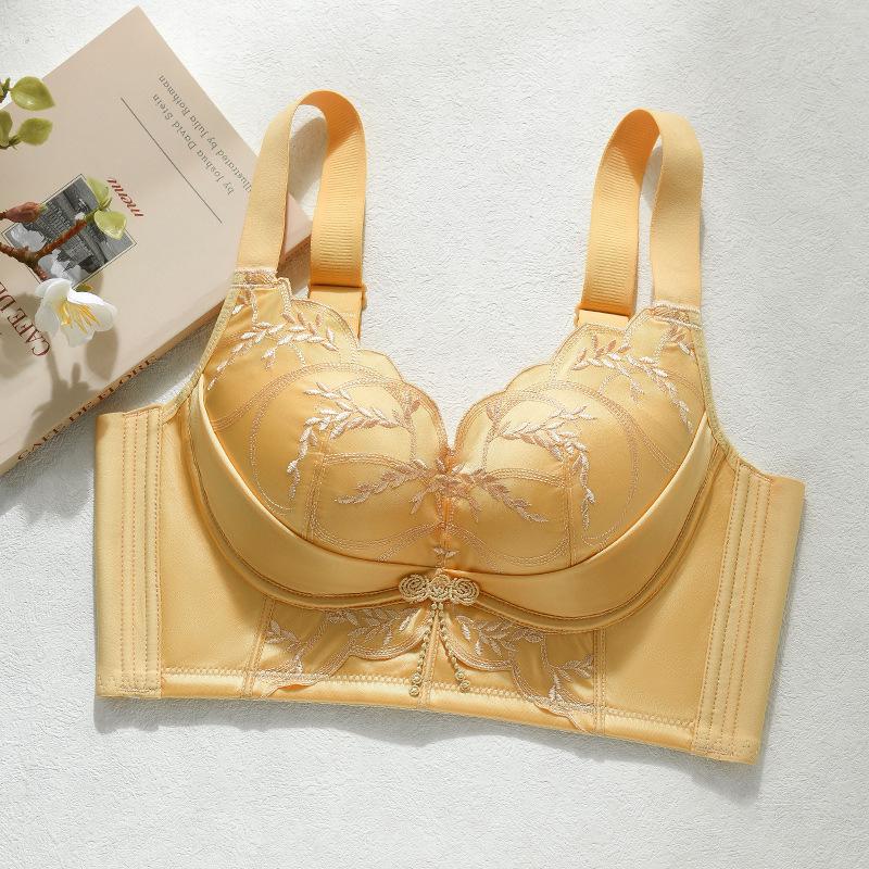 

Women s Push-up Bra for Small Chest - Anti-Sagging Support, Adjustable, No Empty Cup 40AB золотистий