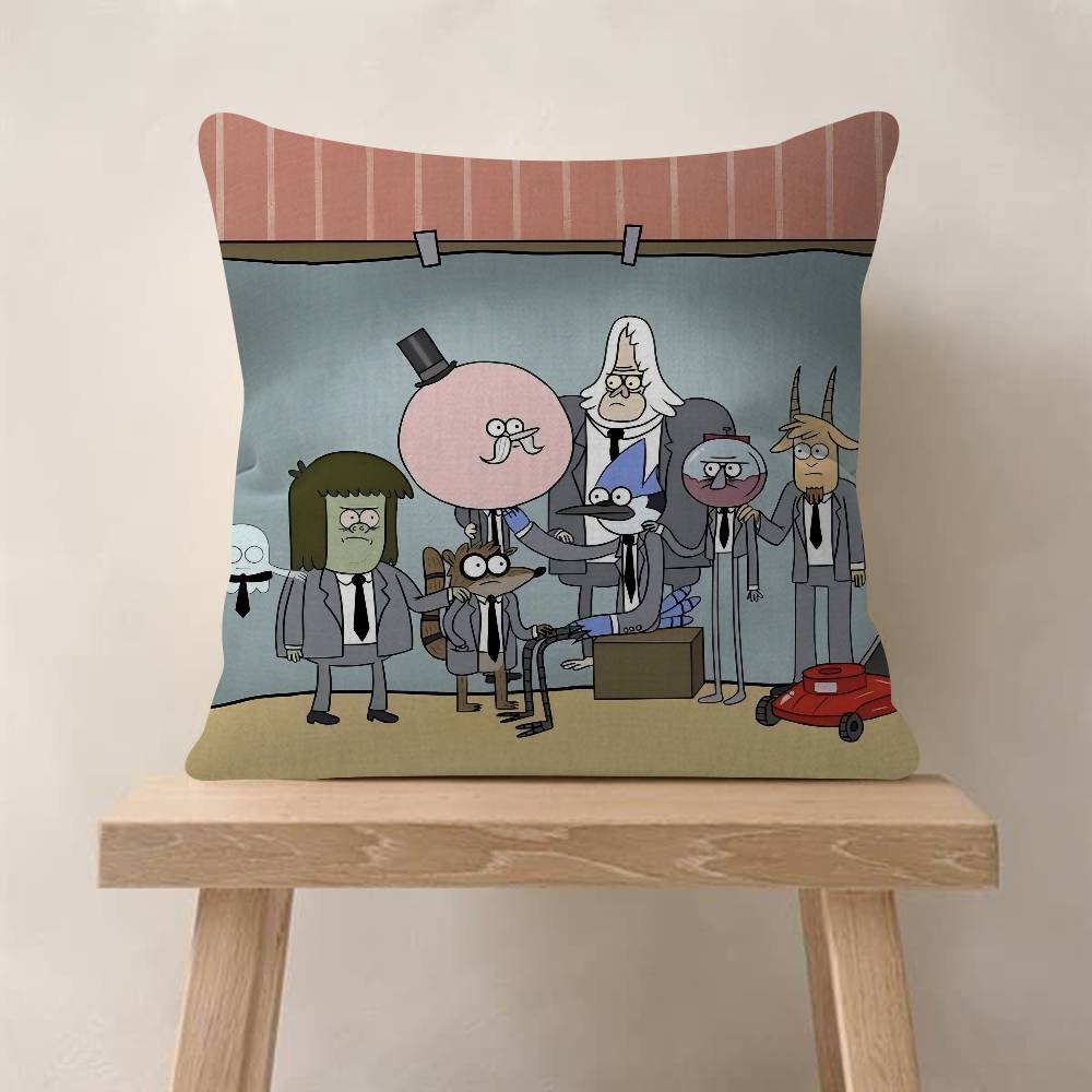Cartoon R-Regular Show Pillowcase Toon Gift Cushion Cover Bedroom Home Sofa Chair Seat Decor Pillow Case