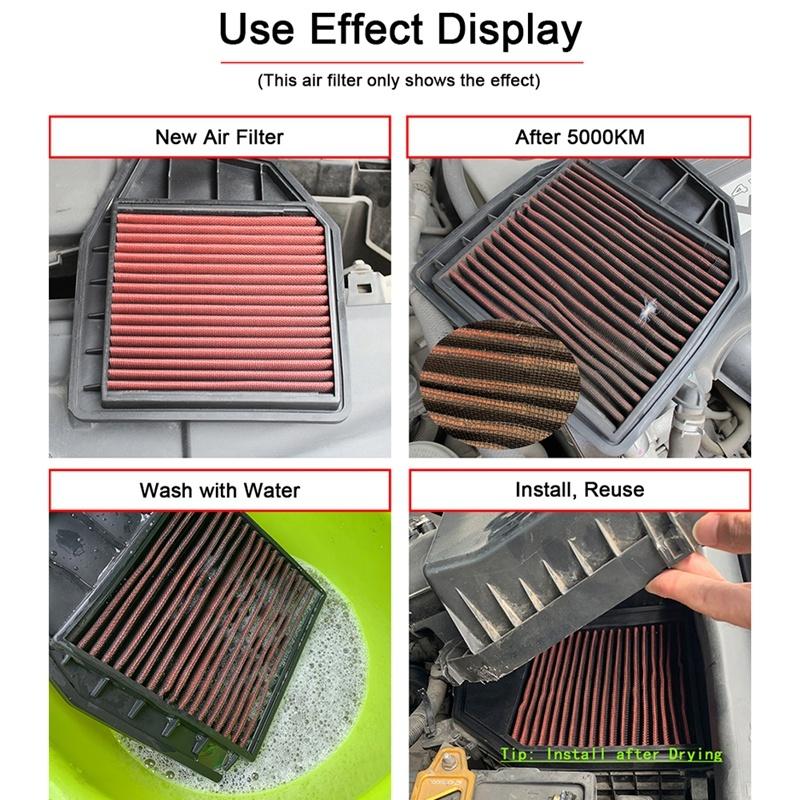 Precise Air Filter High Flow Replacement Cold Air Intake Fits For BMW F25 F11 F10 X5 E70 535I 640I 740I X3 X4 Washable Filter