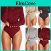 Premium Quality Long Sleeve Basic Jersey Bodysuit For Effortless Versatility