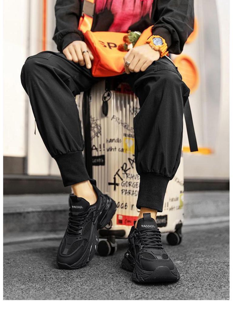 Lightweight Men's Trendy Autumn Running Sneakers: Casual, Versatile Fashion Dad Shoes for Youth Sports