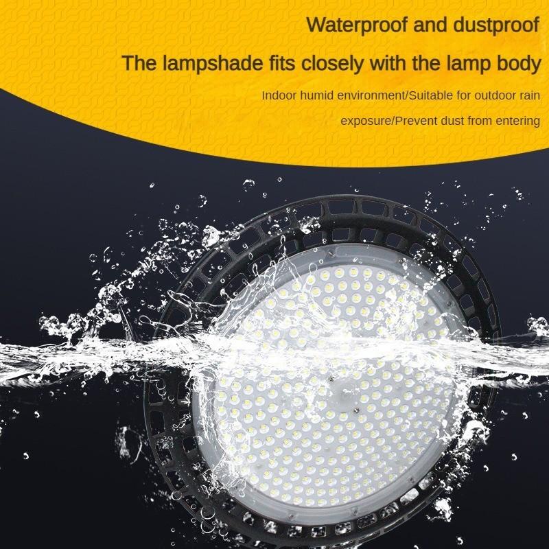 100W/150W/200W Swimming Pool Indoor High Brightness LED Ceiling Light UFO Industrial Mining Light Workshop Waterproof Lighting Lamp