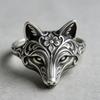 2026 Fox-Wolf Carved Ring: Animal-Shaped Alloy Ornament with Elegant Lines