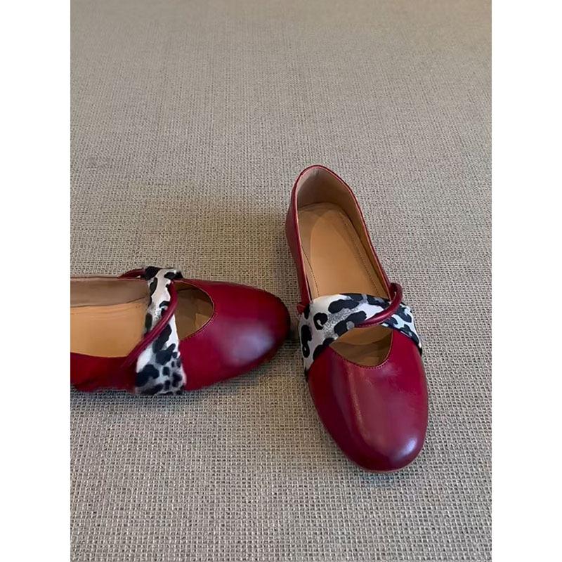 Sheepskin Version~ Leather Soft Flat-soled Small Leather Shoes Women's 2025 New Versatile Casual Commuter Mary Jane Shoes Single Shoes