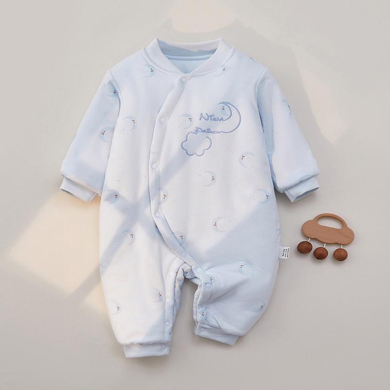 Warm Padded Cotton Baby Jumpsuit: Autumn/Winter Romper & Pajamas 66cm