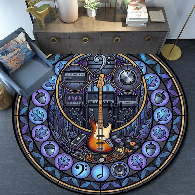 Musicians Legacy Round Area Rug Under Office Chairs Bedroom Living Room Home Decor