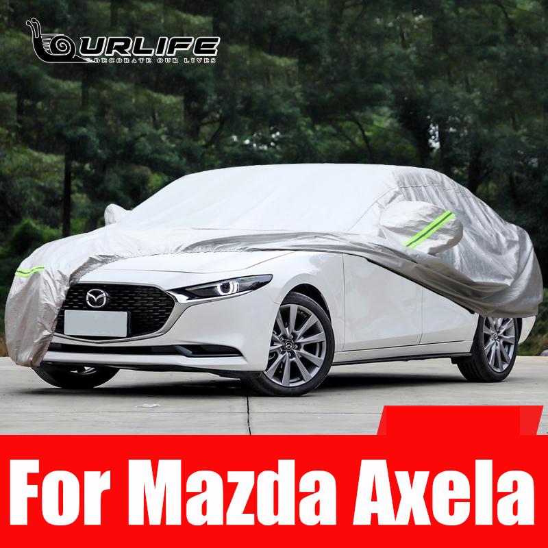 

Полные автомобильные чехлы для Mazda Axela 3, наружная защита от снега, солнцезащитный козырек, пыленепроницаемый, водонепроницаемый, ткань Оксфорд For Mazda Axela 3