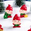 1Pcs Creative Christmas Elf Character Resin Handicraft DIY Christmas Decorations Micro Landscape Accessories Desktop Ornament