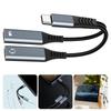 Two Port USB C To USB A OTG Cable 18W Fast Charging Braided Design Compatibles Multiple Devices