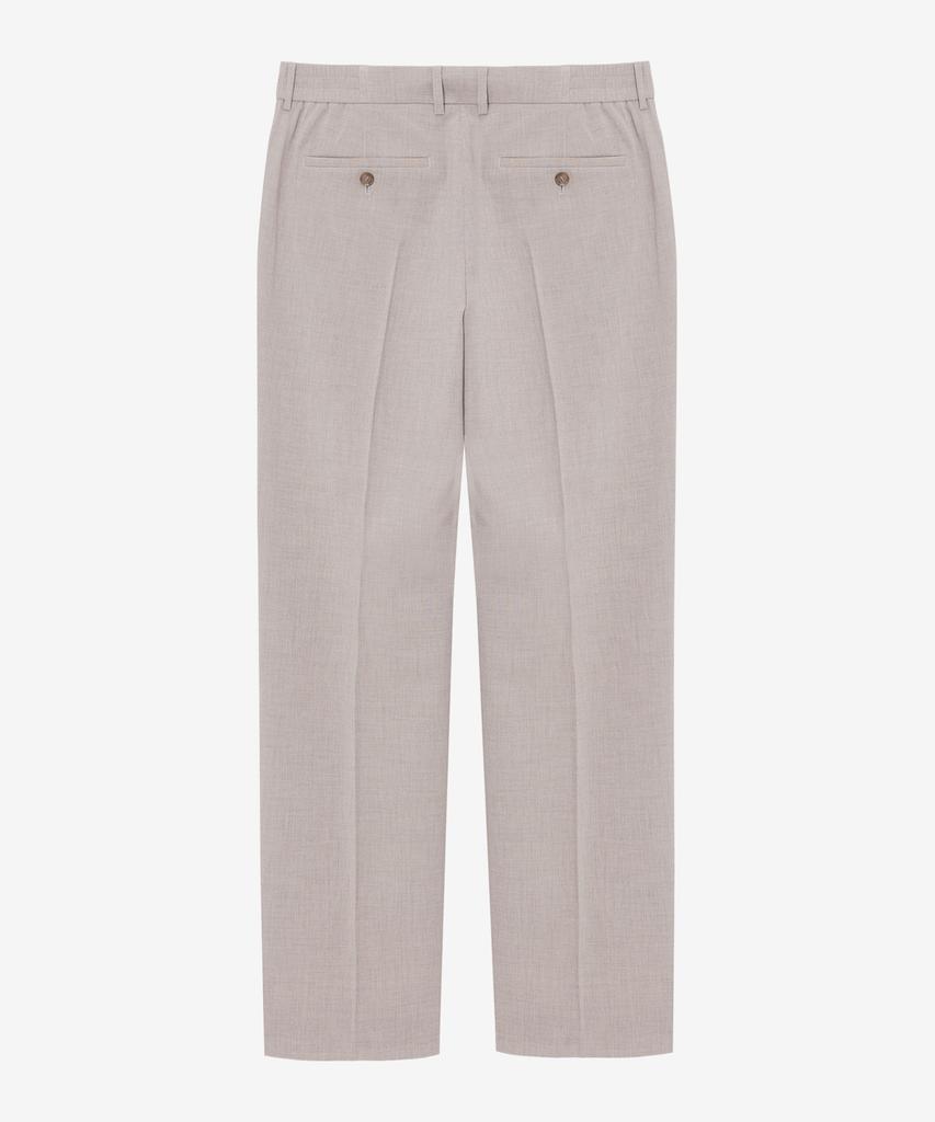 BASIC HOUSE Linen-Like Tapered Fit Slacks Beige Lzpt3104