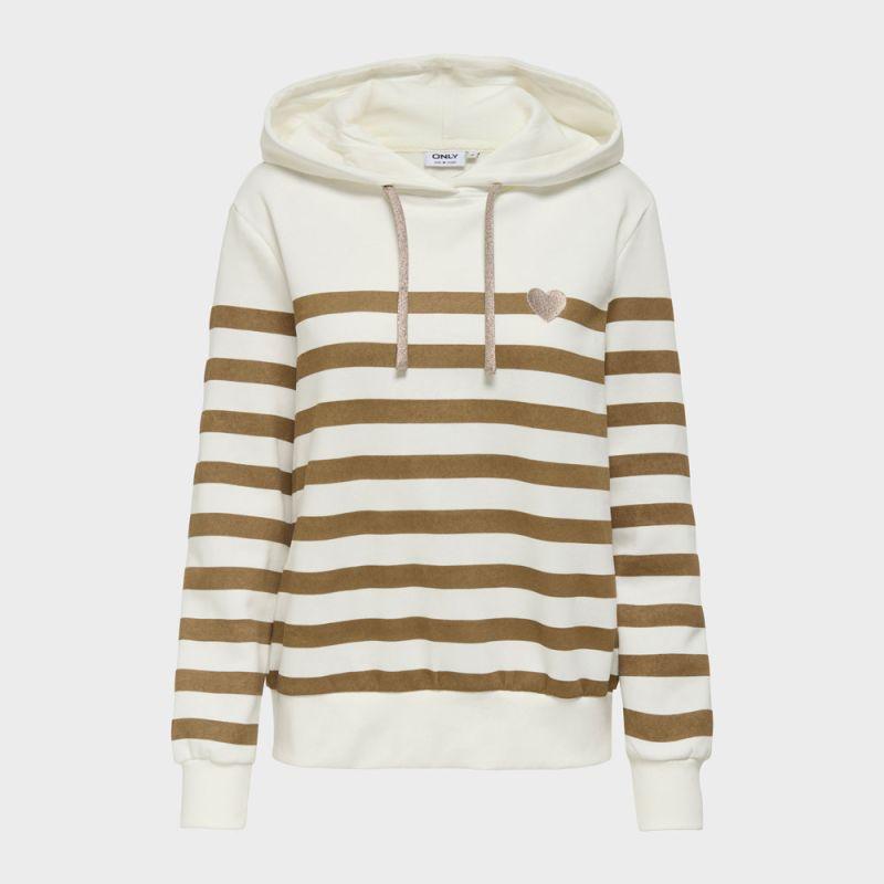 Sweat capuche marinire avec coeur imprim Audrey Femme ONLY 4898₽