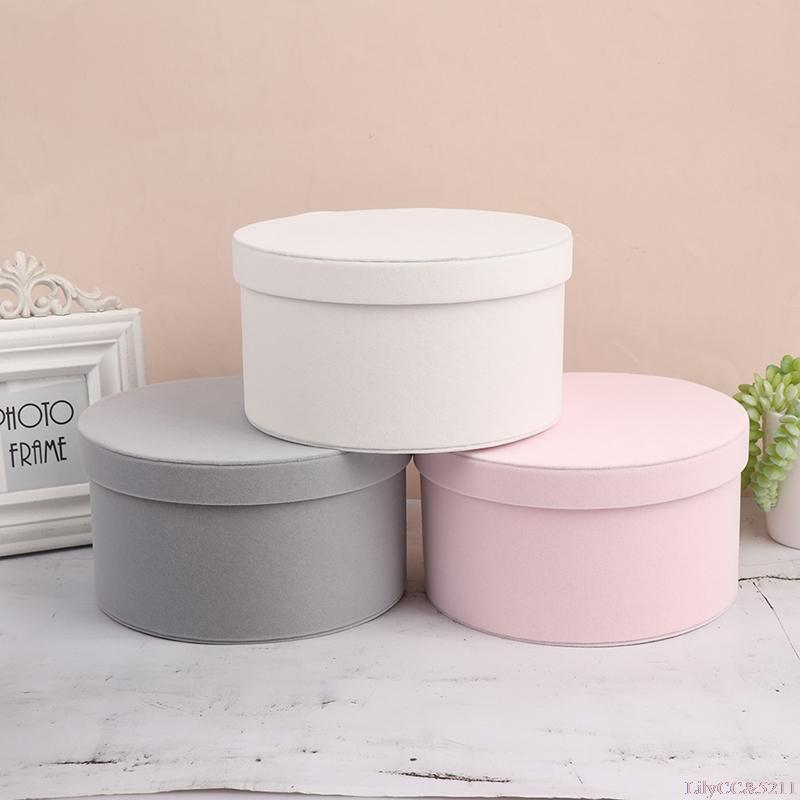 1 Round Flower Box Florist Gift Party Box Decoration with Lid Rose Box Valentine's Day Florist Gift Party Packaging Box
