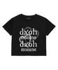 D.XO.H To Heart Season Logo Crop Top Black