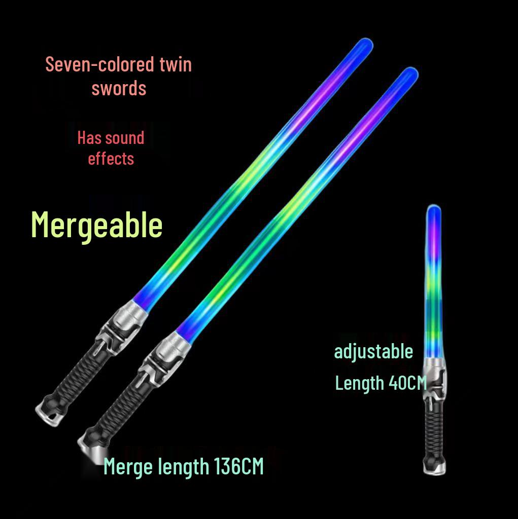 Star Wars Retractable 2-in-1 Lightsaber Toy with Lights & Sound - Children's Luminous Toy