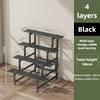 Stainless Steel Metal Flower Step Display Stands Balcony Flower Room Plant Rack Waterproof Multi-Layer Ladder Shelf