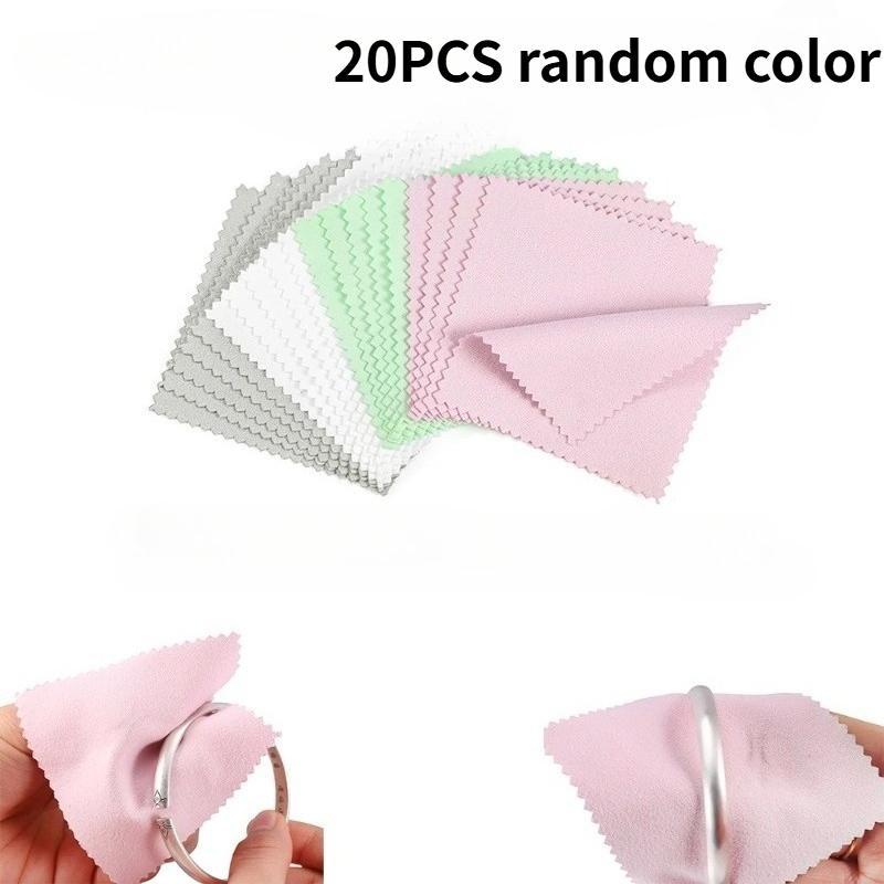 10/20pcs Polish Polishing Cloth Silver Color Cleaning Polishing Cloth Soft Clean Wipe Wiping Cloth, Suitable for wiping jewelry