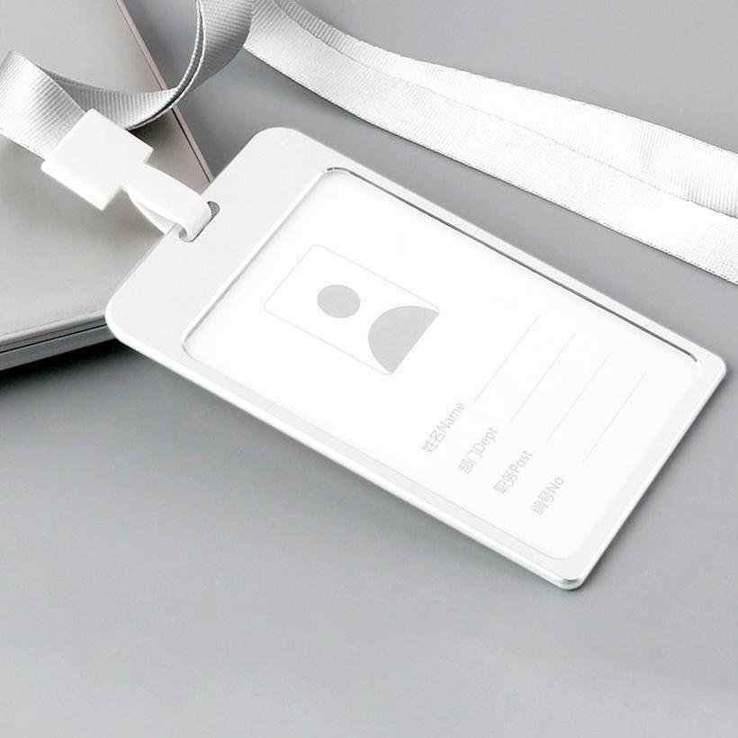 Work Badge Holder Removable Lanyard Multi-Purpose Vertical ID Card Holder Protector Case with Clear Window
