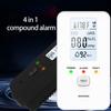 4 In 1 Gas Detectors with Methane CO Temperature Moisture Monitoring & Alarm Gas Leak Detectors Suitable for Home Safety