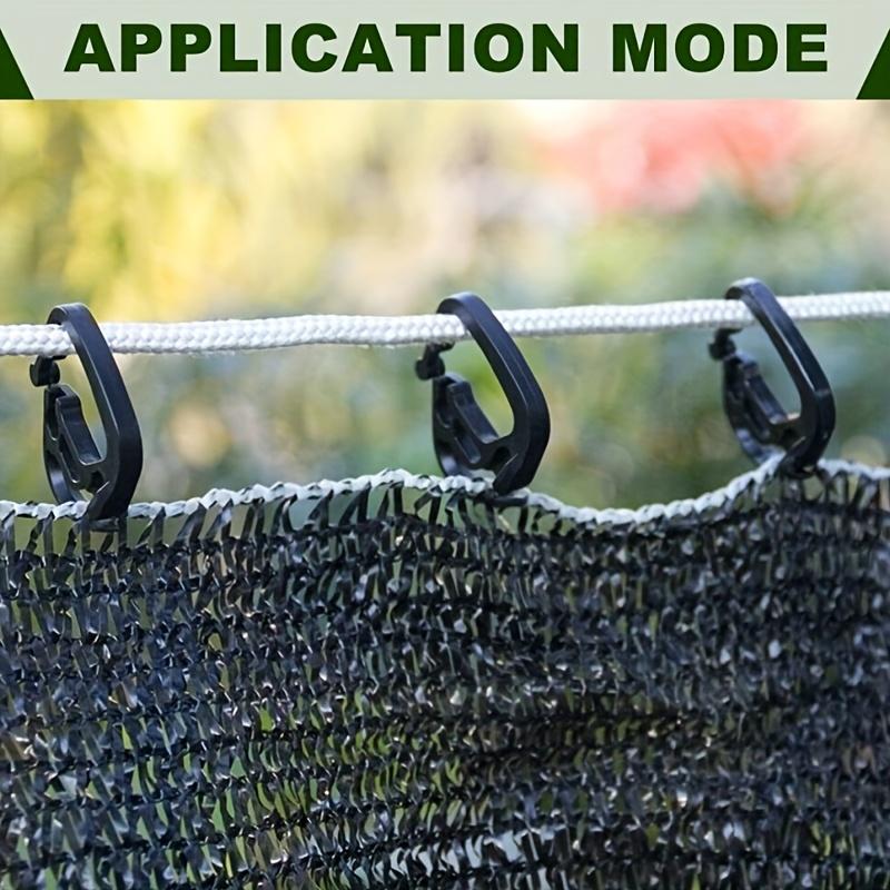 Durable Black Plastic Sunshade Cloth Clips, Easy-to-Use Lock Clips for Greenhouse Shade, Agriculture, Outdoor Canopy, Curtains, Patio, Balcony