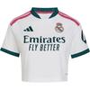 adidas Real Madrid Cropped 26/27 Season Home Fan Version Quick-Dry Knitted Short Sleeve Football Shirt Women Tops KC4237