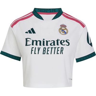 adidas Real Madryt Krótka Koszulka Domowa Sezon 26/27 Wersja dla Kibica Szybkoschnąca Dzianinowa Krótki Rękaw Koszulka Piłkarska Damskie topy KC4237