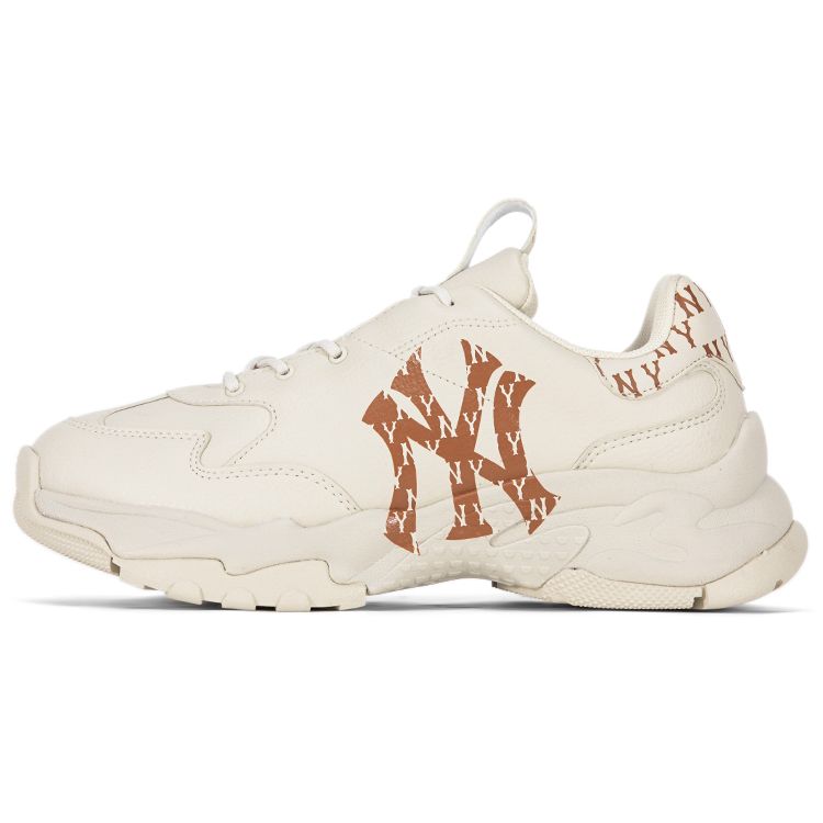 MLB Big Ball Chunky Bequem Vielseitig Höhenverstellbar Niedrig geschnitten Dad Shoes Unisex Sneaker Elfenbein 3ASHBMN3N-50IVS 44 white