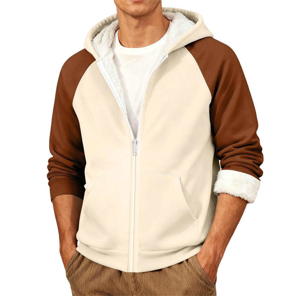 Pánská ležérní teplá bunda s kapucí