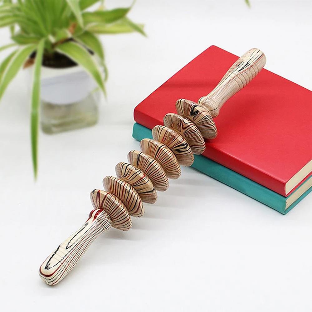 Drewniany wałek do ćwiczeń Gua Sha ręczny blaster cellulitu urazy sportowe punkt spustowy mięśni wałek do masażu