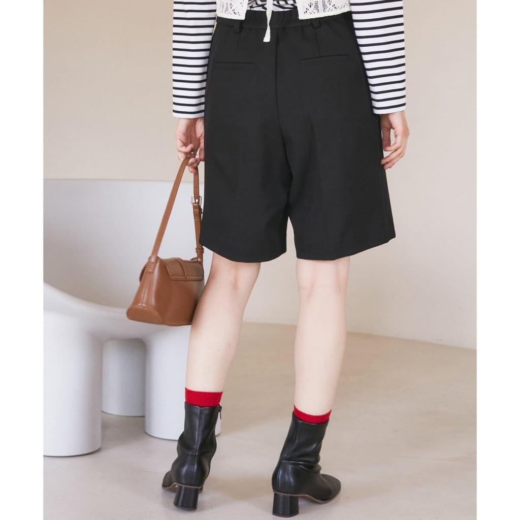 ROPE PICNIC Serge Perfect for Coordinating with Black Size 36 Wool-Like Shorts, Others, (01),