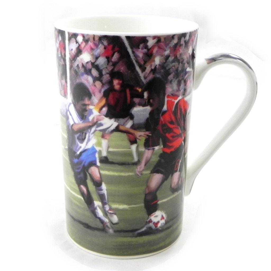 Les Trésors De Lily [I6026] - Grand mug porcelaine 'Football' - 110x125 mm