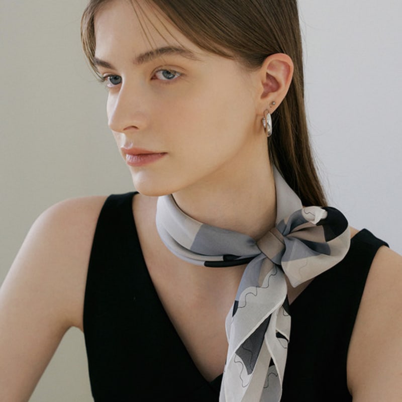 BB’DE SOLI’DE Rang Chiffon Silk Scarf (3color)